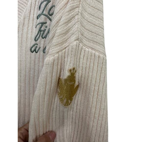 Disney Cream Princess & the Frog Love Finds a Way Button Up Cardigan Size M - Picture 4 of 7